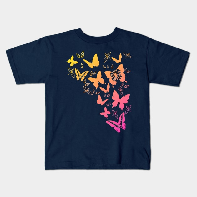 butterflies Kids T-Shirt by Bianka